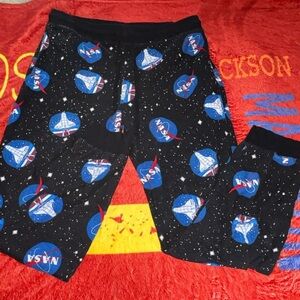 NASA Black Pajama Bottoms